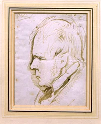 Portretschets van Sir Walter Scott (1771-1832) 1867